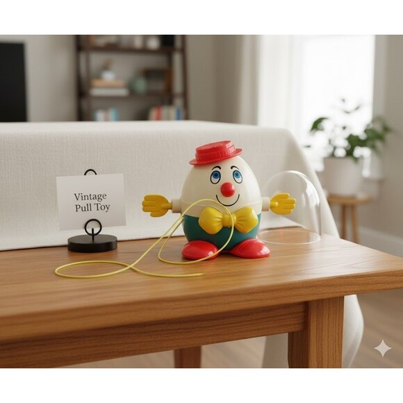 Fisher Price Toys Humpty Dumpty Pull Toy #736 VTG Retro Classic Egg - Picture 8 of 13